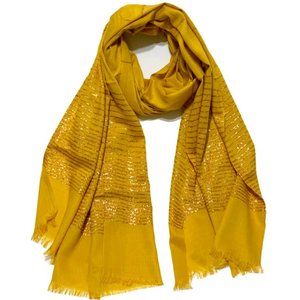 Foil Thread Scarf Soft Solid Wrap Shawl